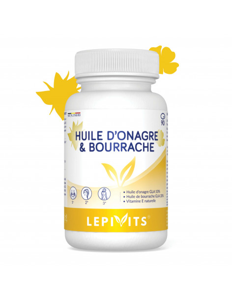 Huile d'onagre et de bourrache - 90 capsules
