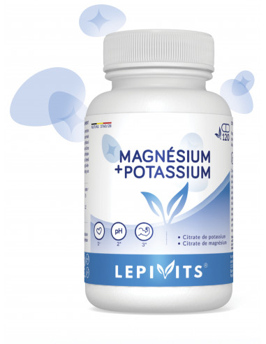 Magnésium + potassium 120 gélules Lepivits