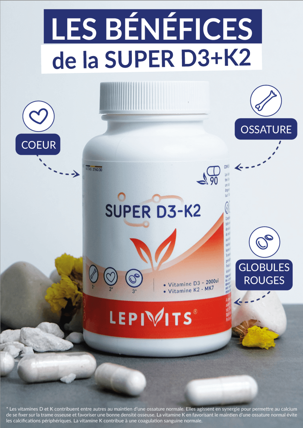 B&eacute;n&eacute;fices Super D3+K2