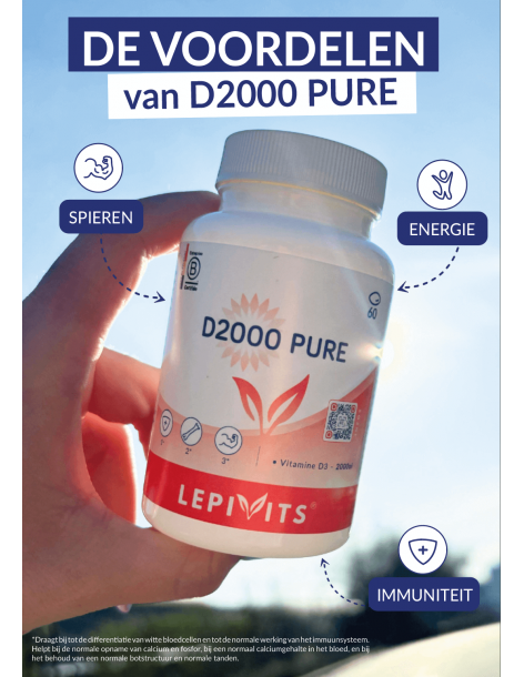 D2000 pure -  60 capsules Lepivits 2