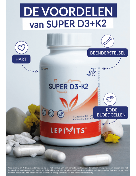 Super D3+K2 90 capsules Lepivits 2